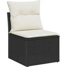 vidaXL Gartenlounge Set 11-tlg. Schwarz