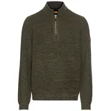CAMEL ACTIVE Herren Stricktroyer aus Baumwollmix Dunkelgrün, menswear-3XL