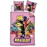 Miraculous Ladybug Miraculous Bettbezug Rosa 140 x 200 cm + 70 x 80 cm