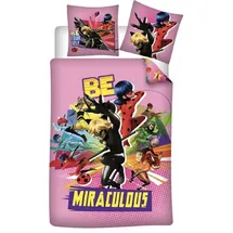 Miraculous Ladybug Miraculous Bettbezug Rosa 140 x 200 cm + 70 x 80 cm