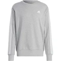 Adidas Essentials French Terry 3-Streifen Sweatshirt Medium Grey Heather 2XL