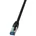 CQ6105S RJ45 Patchkabel PUR Cat 6a Schwarz 15m