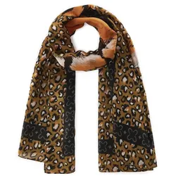 Codello Schal mit Leoparden-Muster und XL-Tiger Tücher & Schals   Damen 
