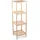 Alpina Badregal mit 4 Ablagen - Badezimmerschrank auf Bambus - Badezimmer Regal für Badezimmer, Küchen und Schlafzimmer - 32 X 33 X 108,5 cm - für Handtücher und Toilettenartikel - Holzregal