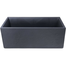 Ondis24 Pflanzkübel Blumenkübel Vulkan Basalt Gestein Optik 98 L anthrazit