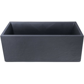 Ondis24 Pflanzkübel Blumenkübel Vulkan Basalt Gestein Optik 98 L anthrazit