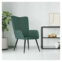 vidaXL Relaxsessel Dunkelgrün Samt 61 x 96 x 70 cm Grün