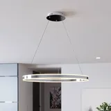 Hängelampe Lyani Lucande, dimmbar, chrom / silber, für Wohn- / Esszimmer, Metall, Modern - 80 cm - 80 cm - 5 cm