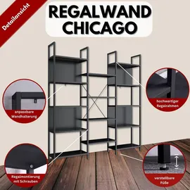 Coemo Regalwand 24 x 166 x 158 cm Schwarz
