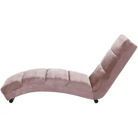 SalesFever Chaiselongue Samt Grau|Grün|Rosa