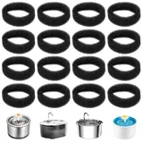 16 Stücke Katze-Brunnen-Filterschwämme, Katze-Wasser-Brunnen-Filter, Katze-Brunnen-Filterschwämme, Wassertank-Dichtungsfilter, Schwamm für Katzenbrunnen, Rund Trinkbrunnen Schaum Filter