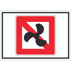 Keine Motorboote Symbol Fahrverbot für Fahrzeuge mit Motor A5 (148x210mm)