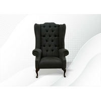 JVmoebel Ohrensessel Chesterfield Ohrensessel Sofa Sessel Klassische Stuhl Lounge (Ohrensessel), Made in Europe schwarz