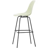 Vitra - Eames Fiberglass Barstuhl, hoch, basic dark / parchment (Filzgleiter)