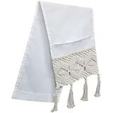 Fowecry Makramee-Sofa-Armlehnen-Organizer, Fernbedienungshalter, Couch, Nachttisch, Sessel, Aufbewahrungskorb, Tasche für Zeitschriften, Bücher (A), Langlebig