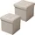 Woltu Truhenbank Gepolstert Beige 37,5 x 37,5 x 38 cm