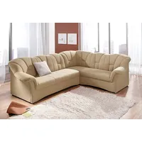 DOMO collection Ecksofa »Papenburg B/T/H: 242/190/84 cm L-Form«, wahlweise mit Bettfunktion, Langer Schenkel links oder rechts beige