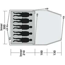 Outwell Cloud 5 Plus Grün/Grau