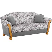 2-Sitzer HOME AFFAIRE "Milano, bequem durch Federkern, kompakte Stellmaße: Breite 159cm", lila (hellgrau, flieder geblümt), B:159cm H:83cm T:81cm, Chenille »Esparta« (70% Polyacryl, 30% Polyester) auf Korpus und Zierkissen, Sitz und Rücken im Blumenmuster »Paradise« (100% Polyester);Chenille »Esparta« (70% Polyacryl, 30% Polyester) mit Zierkissen im Blumenmuster »Paradise« (100% Polyester), Sofas