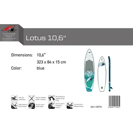 F2 SUP Board F2 Stand Up Paddle Board 323 x 0,11 m blau