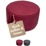 beneyu® Meditationskissen aus Kork - Made in EU (Portugal) - Wasserabweisendes & Formstabiles Kork Yogakissen - Yoga Zubehör & Meditation (Bordeaux)