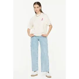 Harlem Soul HARLEM SOUL, Damen, Gr. XXL, beige (nature), Single Jersey, Material: 100% Baumwolle, bedruckt, regular fit normal, Rundhals, eingesetzt gerader Abschluss, Shirts Rundhalsshirt, aus Baumwolle