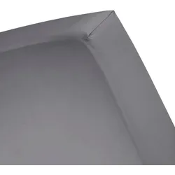 Spannbettlaken CINDERELLA "Moon Spannbettlaken (bis 30 cm)", grau (anthrazit), B:140cm L:200-210cm, Flanell, Obermaterial: 100% Baumwolle, Laken, Ideal für die kalten Wintermonate