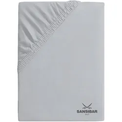 Spannbettlaken SANSIBAR Jersey - silber - BL 140x200 cm