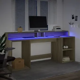 vidaXL Schreibtisch Sonoma Eiche braun