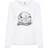 Urban Backwoods Langarmshirt Maneki Neko VII Damen Langarmshirt Cat Katze Winkekatze Maneki-Neko (1-tlg) Manekineko China Japan Winkende weiß S