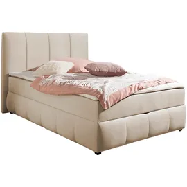 otto home Boxbett OTTO HOME "Hartley inkl. Bettkasten und Topper, auch in Überlänge erhältlich", beige, B:132cm L:210cm, Komplettbetten, wahlweise mit Bonnell- oder TTFK-Matratze in H2, H3 o. H4 erhältlich