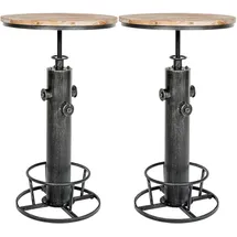 CLP 2er Set Stehtische Ruhr antik Silber