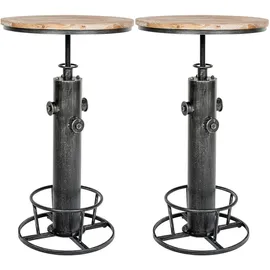 CLP 2er Set Stehtische Ruhr antik Silber