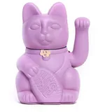 suebidou Dekofigur Luckycat Chinesische Glückskatze Winkekatze versch.Farben, nachhaltig, kreativ, bewegt ihren kleinen Arm, ist handbemalt lila