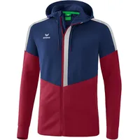 Erima Squad Trainingsjacke mit Kapuze new navy/bordeaux/silver grey XXL