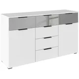Höffner Sideboard , weiß , Maße cm, B: 140 H: 81