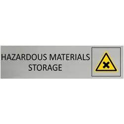 CombiCraft Aluminium Türschild Hazardous Materials Storage 165x45mm mit 3M-Tape