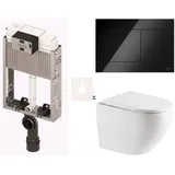 SAT Hänge-WC Set zum Einmauern SIKOTZREX67BL