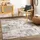 livabliss Asward Outdoor Teppich 160x213 cm – Wetterfester Boho Teppich für Balkon, Terrasse & Garten – Beige & Blau