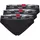 Hugo Triplet Brief Stripe 3 St. Schwarz L