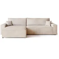 Bromarkt Ecksofa, Creme, Textil, 4-Sitzer, L-Form, 272x143 cm, Wohnzimmer, Sofas & Couches, Wohnlandschaften, Ecksofas