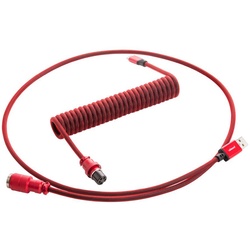 CableMod Pro Coiled Cable USB A to USB Type C, Republic Red - 150cm