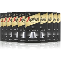 Segafredo Zanetti 100 Aluminiumkapseln kompatibel mit Nespresso®* Intenso Kaffee, vollmundig und anhaltend im Geschmack (10 Boxen mit je 10 Kapseln) - Geeignet für Nespresso Original Maschinen