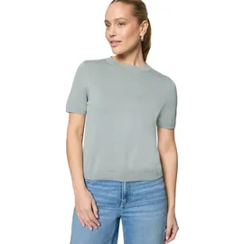 Zero Kurzarmpullover mit Wellensaum Silber Blau 42