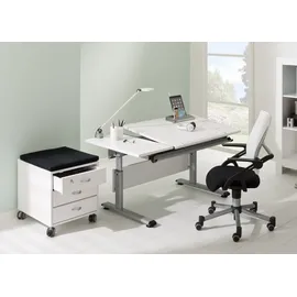 Paidi Schreibtisch Marco 2 GT weiß / silber