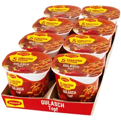 Maggi 5 Minuten Terrine Gulaschtopf 57 g, 8er Pack