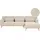 Beliani Ecksofa Cord Hellbeige linksseitig