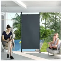 Outsunny Senkrechtmarkise 150 x 310 cm Grau