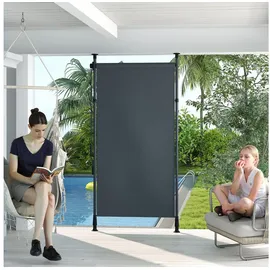 Outsunny Senkrechtmarkise 150 x 310 cm Grau