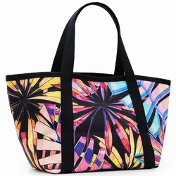 Desigual Damen Shopper Tropical Beach Merida REV schwarz
